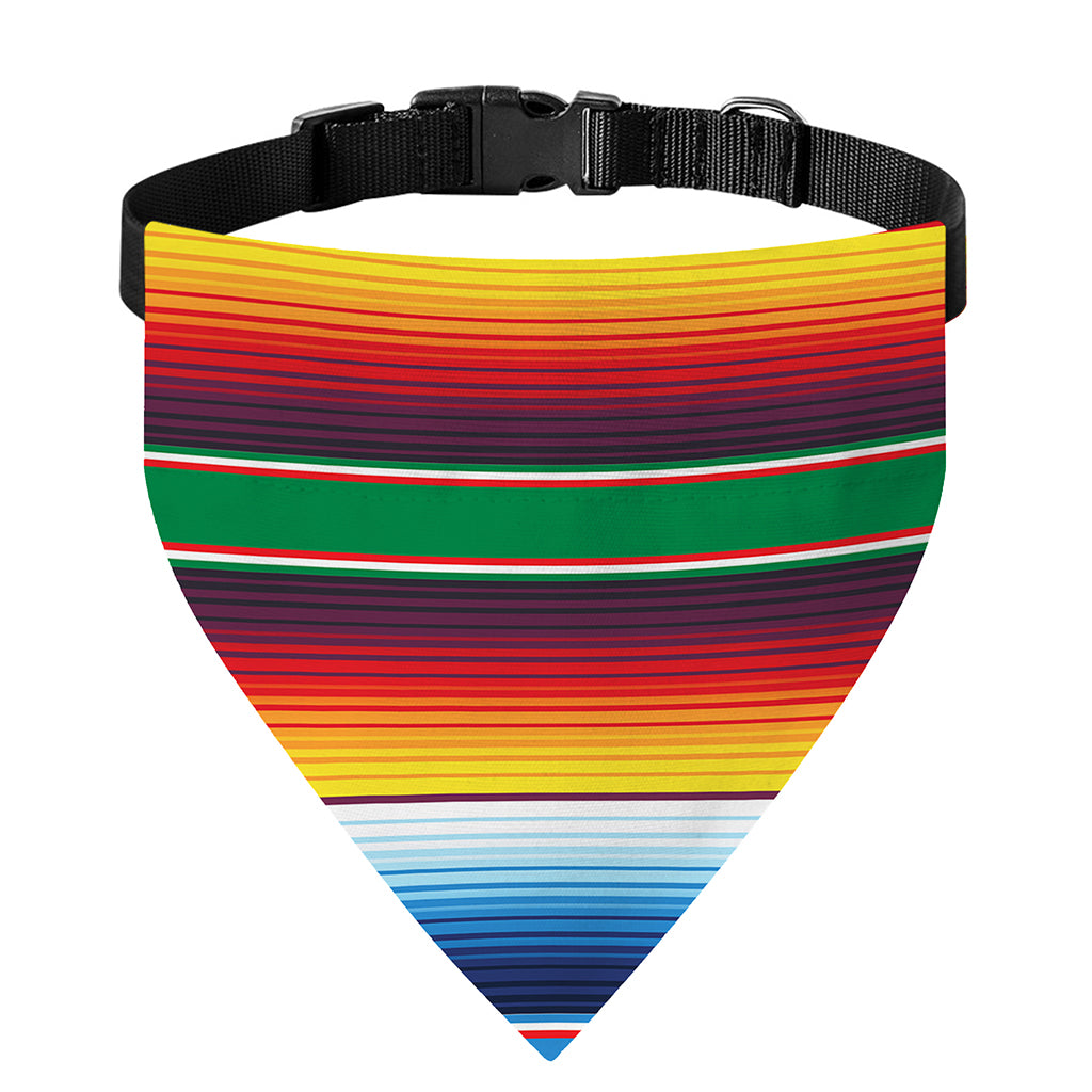 Tribal Mexican Blanket Stripe Print Over The Collar Dog Bandana