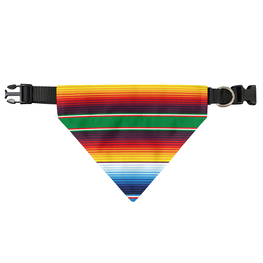 Tribal Mexican Blanket Stripe Print Over The Collar Dog Bandana