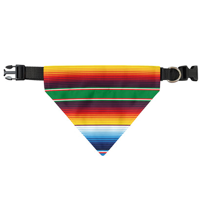 Tribal Mexican Blanket Stripe Print Over The Collar Dog Bandana