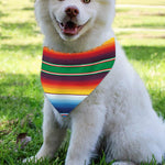 Tribal Mexican Blanket Stripe Print Over The Collar Dog Bandana