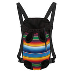 Tribal Mexican Blanket Stripe Print Pet Carrier Backpack
