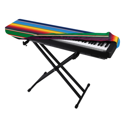 Tribal Mexican Blanket Stripe Print Piano Keyboard Cover