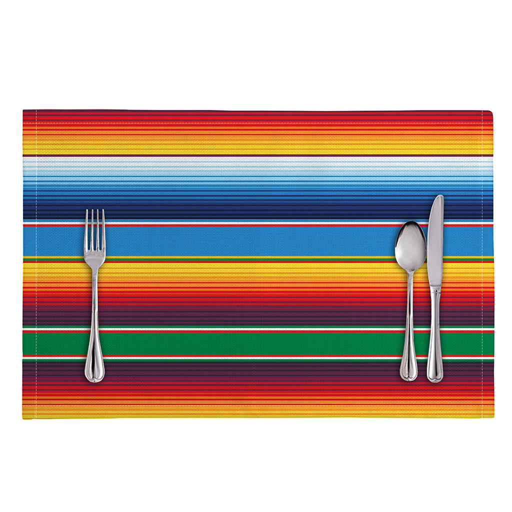 Tribal Mexican Blanket Stripe Print Placemat
