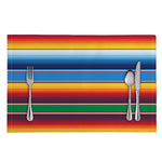 Tribal Mexican Blanket Stripe Print Placemat