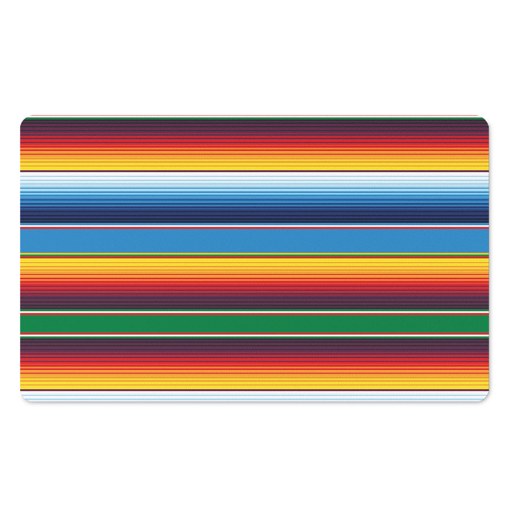 Tribal Mexican Blanket Stripe Print Polyester Doormat