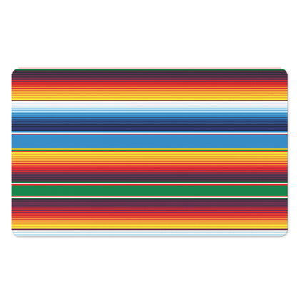 Tribal Mexican Blanket Stripe Print Polyester Doormat