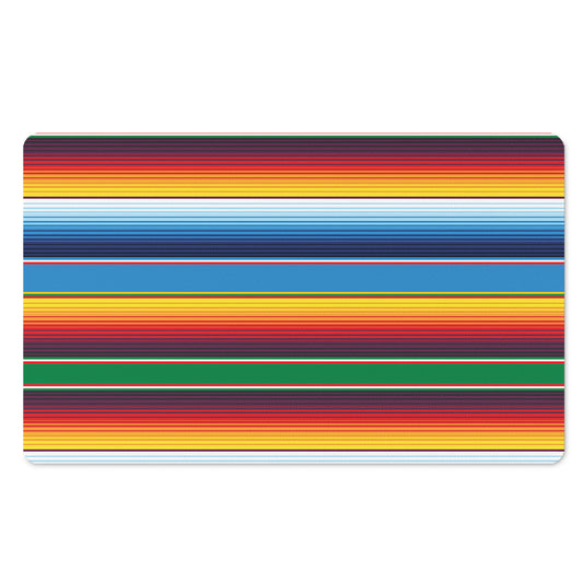 Tribal Mexican Blanket Stripe Print Polyester Doormat