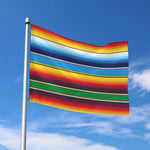Tribal Mexican Blanket Stripe Print Polyester Flag