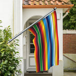 Tribal Mexican Blanket Stripe Print Polyester Flag