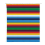 Tribal Mexican Blanket Stripe Print Polyester Shower Curtain