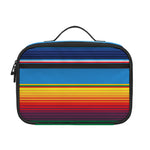 Tribal Mexican Blanket Stripe Print Portable Lunch Bag