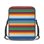 Tribal Mexican Blanket Stripe Print Rectangular Crossbody Bag