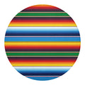 Tribal Mexican Blanket Stripe Print Round Blanket