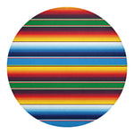 Tribal Mexican Blanket Stripe Print Round Blanket