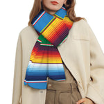 Tribal Mexican Blanket Stripe Print Scarf
