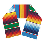 Tribal Mexican Blanket Stripe Print Scarf