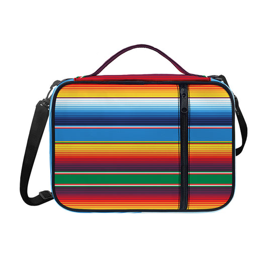 Tribal Mexican Blanket Stripe Print Shoulder Strap Bible Bag