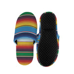 Tribal Mexican Blanket Stripe Print Slippers