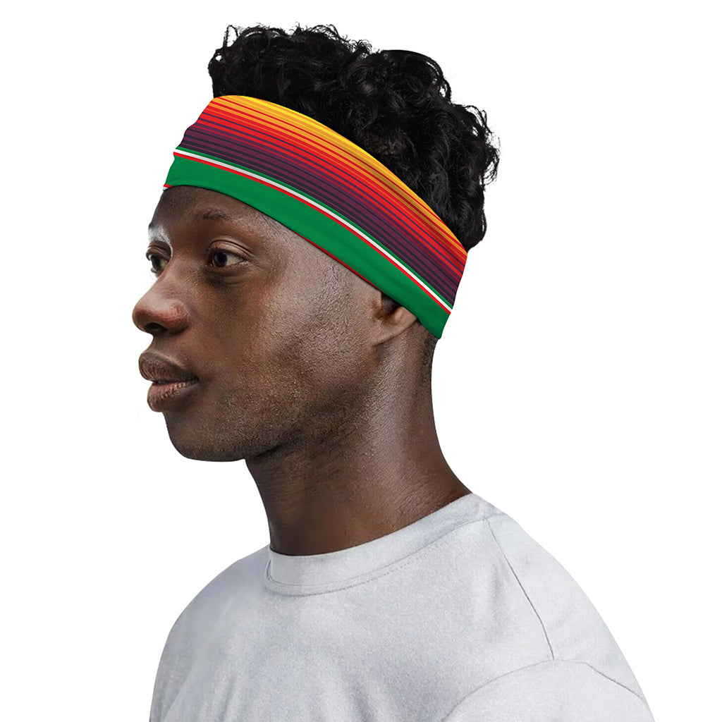 Tribal Mexican Blanket Stripe Print Sports Headband