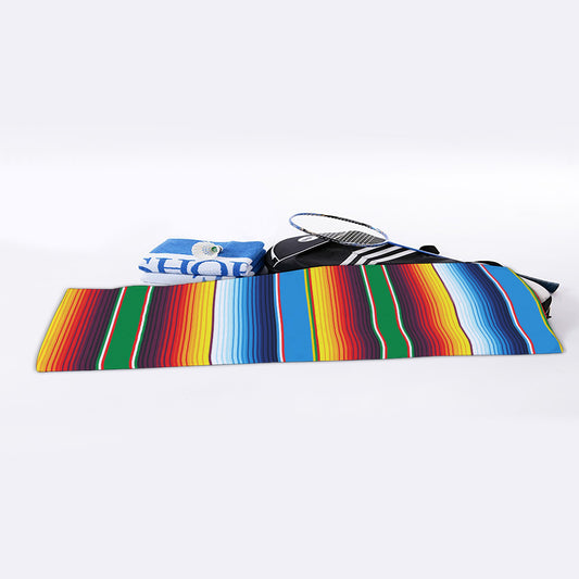 Tribal Mexican Blanket Stripe Print Sports Towel