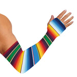 Tribal Mexican Blanket Stripe Print Sun Protection Arm Sleeves