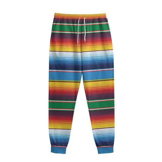 Tribal Mexican Blanket Stripe Print Sweatpants