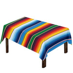 Tribal Mexican Blanket Stripe Print Tablecloth