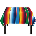 Tribal Mexican Blanket Stripe Print Tablecloth