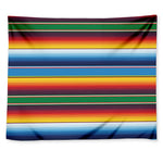 Tribal Mexican Blanket Stripe Print Tapestry