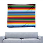 Tribal Mexican Blanket Stripe Print Tapestry