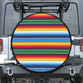 Tribal Mexican Blanket Stripe Print Tire Cover