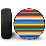 Tribal Mexican Blanket Stripe Print Tire Cover
