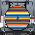 Tribal Mexican Blanket Stripe Print Tire Cover With Camera Hole