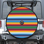 Tribal Mexican Blanket Stripe Print Tire Cover With Camera Hole