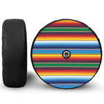 Tribal Mexican Blanket Stripe Print Tire Cover With Camera Hole