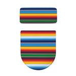 Tribal Mexican Blanket Stripe Print Toilet Lid And Tank Cover Set
