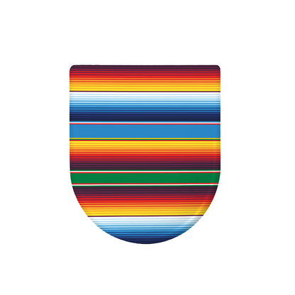 Tribal Mexican Blanket Stripe Print Toilet Lid Cover