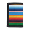Tribal Mexican Blanket Stripe Print Trifold Wallet