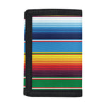Tribal Mexican Blanket Stripe Print Trifold Wallet