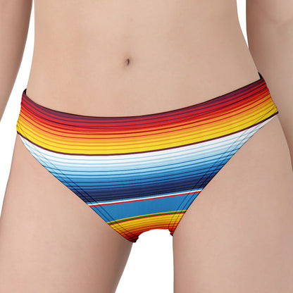 Tribal Mexican Blanket Stripe Print Women's Panties