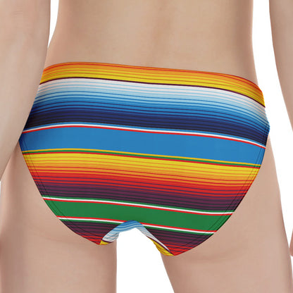 Tribal Mexican Blanket Stripe Print Women's Panties