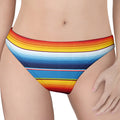 Tribal Mexican Blanket Stripe Print Women's Thong