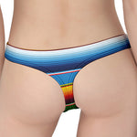 Tribal Mexican Blanket Stripe Print Women's Thong