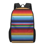 Tribal Mexican Serape Pattern Print 17 Inch Backpack