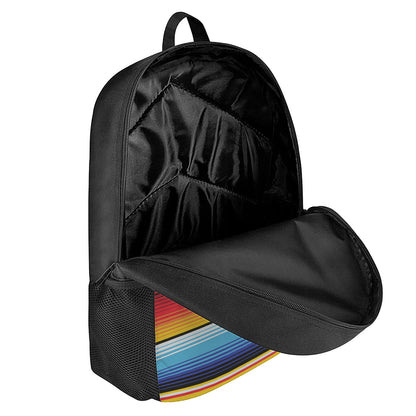 Tribal Mexican Serape Pattern Print 17 Inch Backpack
