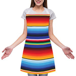 Tribal Mexican Serape Pattern Print Adjustable Apron