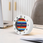 Tribal Mexican Serape Pattern Print Alarm Clock