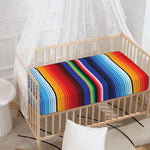 Tribal Mexican Serape Pattern Print Baby Crib Sheet