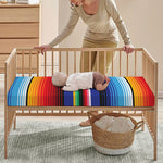 Tribal Mexican Serape Pattern Print Baby Crib Sheet