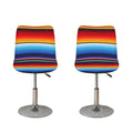 Tribal Mexican Serape Pattern Print Bar Stool Covers